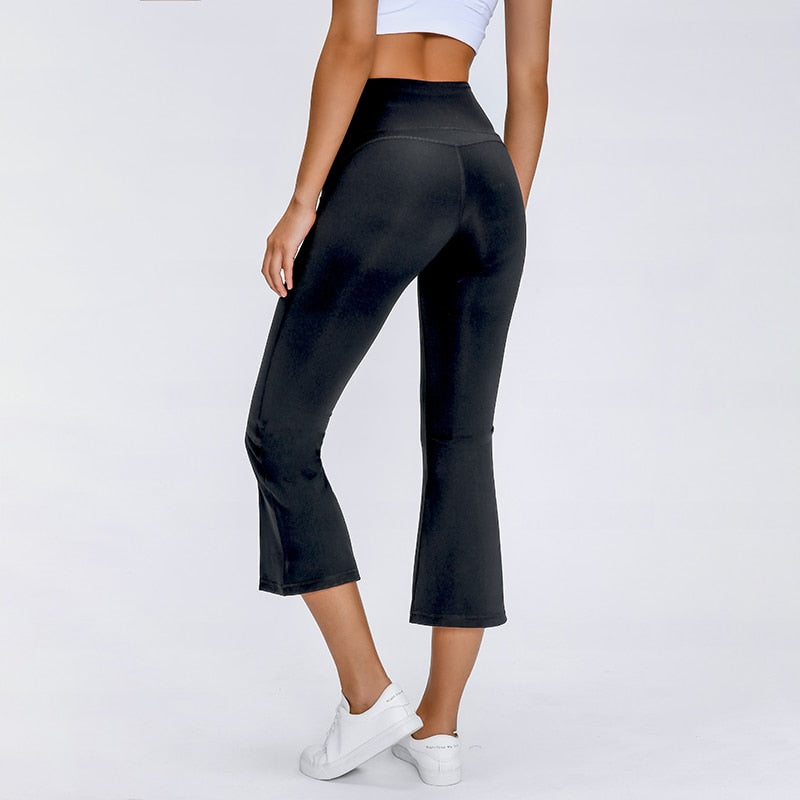 Naked-feel Fabric Plain Wide-legged Fitness Women Yoga Pants