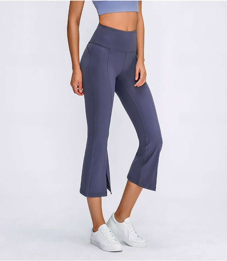 Naked-feel Fabric Plain Wide-legged Fitness  Women Yoga Pants